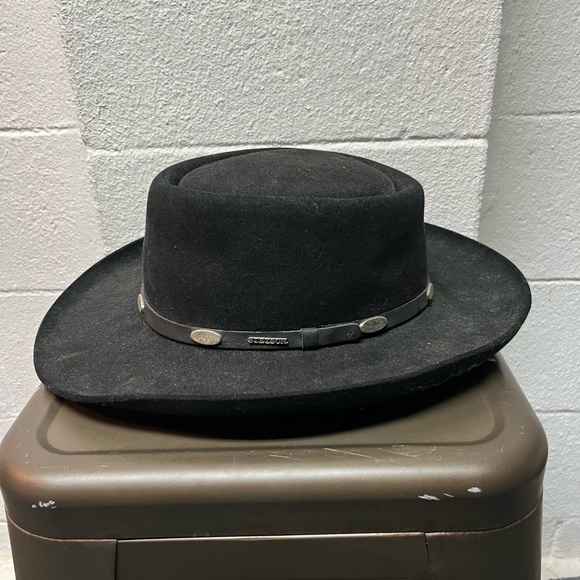 Stetson Black Hat with Silver Accents - Picture 1 of 6